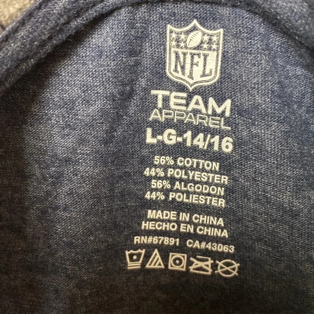 NFL Chicago Bears Girls Youth Large 14/16 Long Sleeve Football Shirt Navy Gray